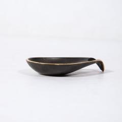 Carl Aub ck Mid Century Modernist Patinated Brass Teardrop Dish Signed Carl Aubock - 3376123