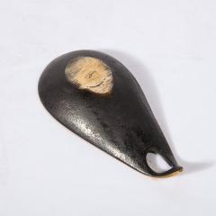 Carl Aub ck Mid Century Modernist Patinated Brass Teardrop Dish Signed Carl Aubock - 3376203