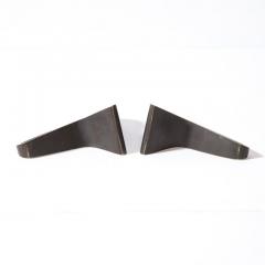Carl Aub ck Pair of Midcentury Bookends in Brass Black Enamel by Carl Aub ck 3848 - 3108709