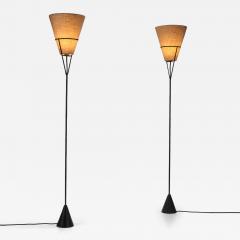 Carl Aub ck Pair of Vice Versa Metal Floor Lamps by Carl Aub ck Attr Denmark 1960s - 4688862