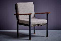 Carl Aub ck Rare Armchair and ottoman with walnut armrests by Carl Aub ck - 3895306