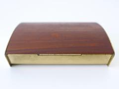 Carl Aub ck Rare Mid Century Modern Teak Cork Brass Box by Carl Aub ck Austria 1950s - 3182508