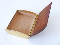 Carl Aub ck Rare Mid Century Modern Teak Cork Brass Box by Carl Aub ck Austria 1950s - 3182514