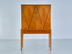 Carl Axel Acking Carl Axel Acking Attributed Cabinet in Elm Oak and Brass SMF Bodafors 1940s - 3325530