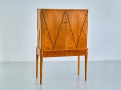 Carl Axel Acking Carl Axel Acking Attributed Cabinet in Elm Oak and Brass SMF Bodafors 1940s - 3325531