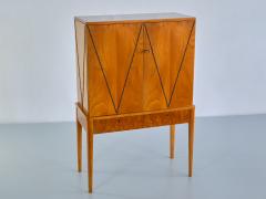 Carl Axel Acking Carl Axel Acking Attributed Cabinet in Elm Oak and Brass SMF Bodafors 1940s - 3325532