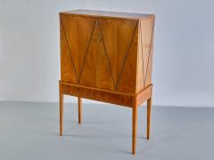 Carl Axel Acking Carl Axel Acking Attributed Cabinet in Elm Oak and Brass SMF Bodafors 1940s - 3325533