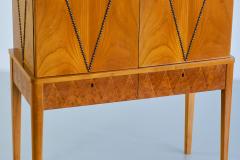 Carl Axel Acking Carl Axel Acking Attributed Cabinet in Elm Oak and Brass SMF Bodafors 1940s - 3325534
