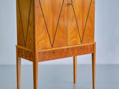 Carl Axel Acking Carl Axel Acking Attributed Cabinet in Elm Oak and Brass SMF Bodafors 1940s - 3325536