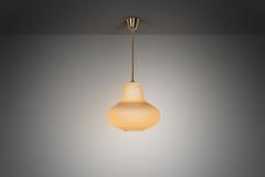 Carl Axel Acking Carl Axel Acking Opal Glass Hanging Lamp for ASEA Sweden ca 1940s - 4374099
