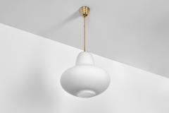 Carl Axel Acking Carl Axel Acking Opal Glass Hanging Lamp for ASEA Sweden ca 1940s - 4374102