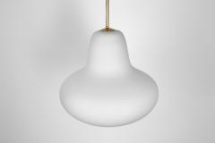 Carl Axel Acking Carl Axel Acking Opal Glass Hanging Lamp for ASEA Sweden ca 1940s - 4374106