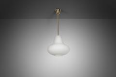 Carl Axel Acking Carl Axel Acking Opal Glass Hanging Lamp for ASEA Sweden ca 1940s - 4374630