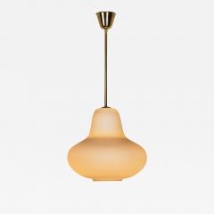 Carl Axel Acking Carl Axel Acking Opal Glass Hanging Lamp for ASEA Sweden ca 1940s - 4379168