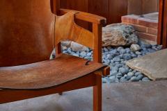 Carl Axel Acking Carl Axel Acking Trienna Chair in Patinated Brown Leather circa 1957 - 1307974