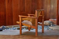 Carl Axel Acking Carl Axel Acking Trienna Chair in Patinated Brown Leather circa 1957 - 1307975