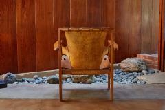 Carl Axel Acking Carl Axel Acking Trienna Chair in Patinated Brown Leather circa 1957 - 1307977