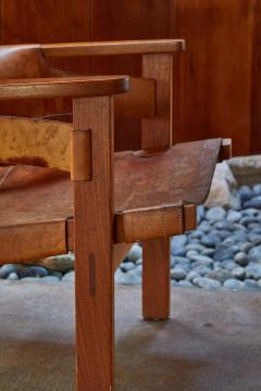 Carl Axel Acking Carl Axel Acking Trienna Chair in Patinated Brown Leather circa 1957 - 1307978