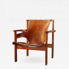 Carl Axel Acking Carl Axel Acking Trienna Chair in Patinated Brown Leather circa 1957 - 1309112