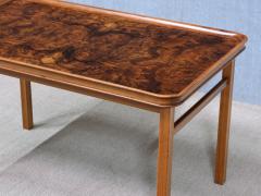 Carl Axel Acking Carl Axel Acking Walnut Burl and Mahogany Table Hjalmar Jackson Sweden 1930s - 4446555