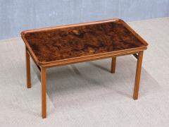 Carl Axel Acking Carl Axel Acking Walnut Burl and Mahogany Table Hjalmar Jackson Sweden 1930s - 4446560