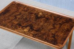 Carl Axel Acking Carl Axel Acking Walnut Burl and Mahogany Table Hjalmar Jackson Sweden 1930s - 4446562