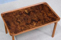 Carl Axel Acking Carl Axel Acking Walnut Burl and Mahogany Table Hjalmar Jackson Sweden 1930s - 4446563