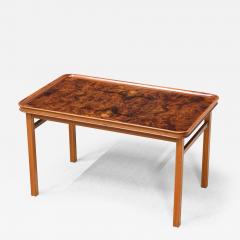 Carl Axel Acking Carl Axel Acking Walnut Burl and Mahogany Table Hjalmar Jackson Sweden 1930s - 4447187
