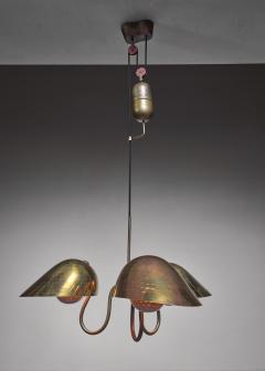 Carl Axel Acking Carl Axel Acking chandelier with counterweight Sweden 1940s - 841599