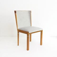 Carl Bergsten CARL BERGSTEN SWEDISH GRACE ART DECO ELM MAHOGANY Dining chairs PEWTER inlay - 1663176