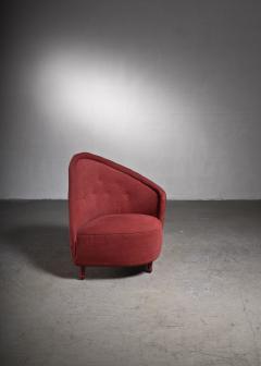 Carl Cederholm Carl Cederholm red asymmetrical easy chair - 2039854