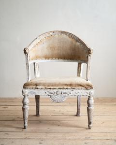 Carl Christoffer Gjorwell 19th Century Gustavian Barrel Back Armchair - 4477430