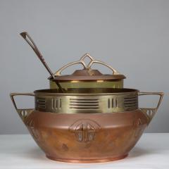 Carl Deffner An Early Secessionist Style Copper Brass Punch Bowl Lid - 4186911
