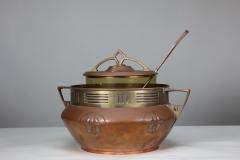 Carl Deffner An Early Secessionist Style Copper Brass Punch Bowl Lid - 4186914