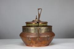 Carl Deffner An Early Secessionist Style Copper Brass Punch Bowl Lid - 4186915