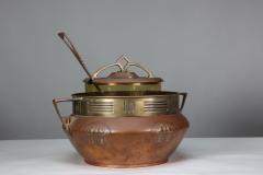 Carl Deffner An Early Secessionist Style Copper Brass Punch Bowl Lid - 4186916