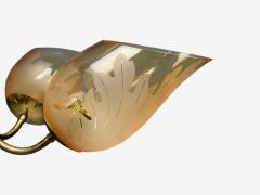 Carl Erik Bod n Chandelier Brass Glass Sweden 1940s - 4458989