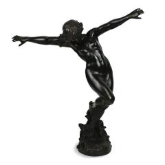 Carl F Binder Dancing Nude Bacchante Circa 1905 by Swiss Designer Carl Binder - 4345237