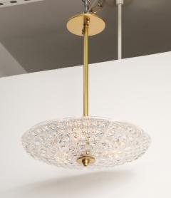Carl Fagerlund 1950s Crystal and Brass Chandelier by Carl Fagerlund for orrefors - 4716054