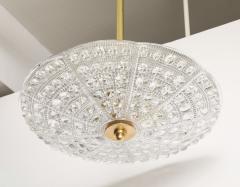 Carl Fagerlund 1950s Crystal and Brass Chandelier by Carl Fagerlund for orrefors - 4716055