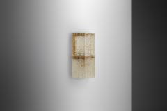 Carl Fagerlund Brass and Glass Carl Fagerlund Wall Lamp for Orrefors Sweden 1960s - 4149030