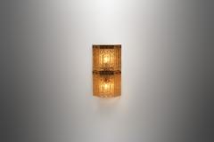 Carl Fagerlund Brass and Glass Carl Fagerlund Wall Lamp for Orrefors Sweden 1960s - 4149031