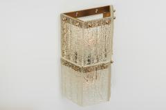 Carl Fagerlund Brass and Glass Carl Fagerlund Wall Lamp for Orrefors Sweden 1960s - 4149033