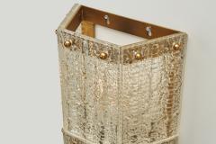 Carl Fagerlund Brass and Glass Carl Fagerlund Wall Lamp for Orrefors Sweden 1960s - 4149036