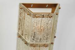 Carl Fagerlund Brass and Glass Carl Fagerlund Wall Lamp for Orrefors Sweden 1960s - 4149037