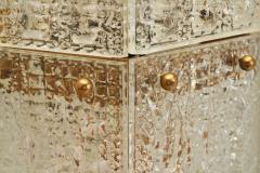 Carl Fagerlund Brass and Glass Carl Fagerlund Wall Lamp for Orrefors Sweden 1960s - 4149038