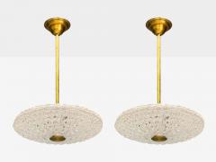 Carl Fagerlund Carl Fagerlund Brass Glass Pendant Lights Sweden 1940s - 4212515