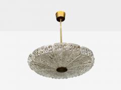Carl Fagerlund Carl Fagerlund Pendant Light Textured Glass Brass Sweden 1960s - 4750447