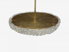 Carl Fagerlund Carl Fagerlund Pendant Light Textured Glass Brass Sweden 1960s - 4750451