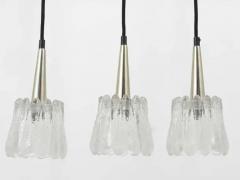 Carl Fagerlund Carl Fagerlund Set of Three Glass Pendant Lights by Orrefors Sweden 1960s - 4041495